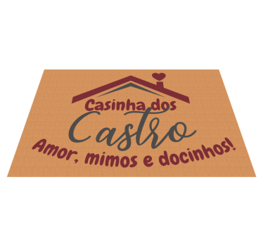 Tapete vinílico entrada bem-vindo casa com nome - TenStickers