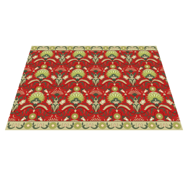 Tapete vinílico para sala de jantar design verde tradicional - TenStickers