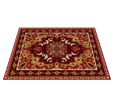 Tapete vinílico sala de jantar floral geométrico vintage - TenStickers