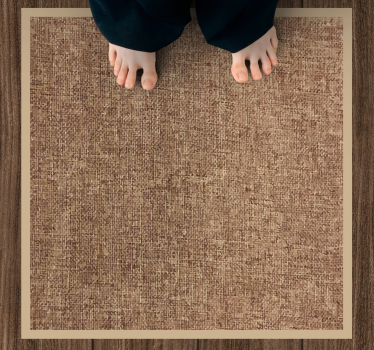 Tapete de textura de imitação de fibra natural de cor bege - TenStickers
