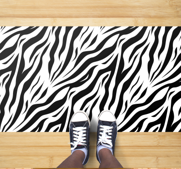 Tapete vinílico estampa de animal padrão zebra estiloso - TenStickers
