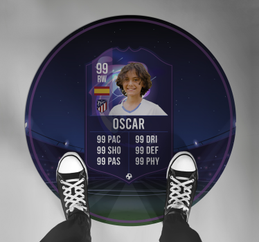 Tapete vinílico juvenil cartão do jogador de futebol - TenStickers