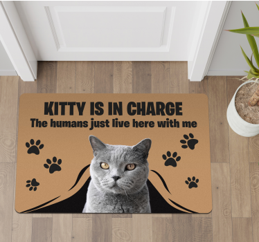 Tapete vinílico entrada foto personalizada de animal de estimação - TenStickers