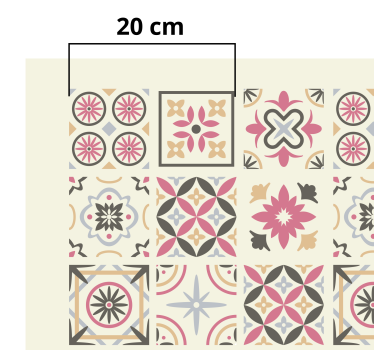 Tapete vinílico azulejo hidráulicos - TenStickers