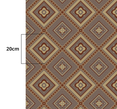 Piso de vinil em mosaico marrom - TenStickers