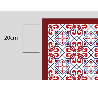 Tapete de azulejo beija vermelho e azul - TenStickers