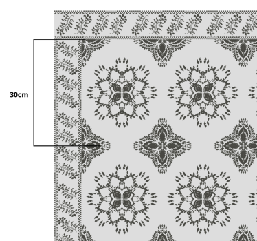 Tapete vinílico para sala de jantar projeto floral vintage - TenStickers