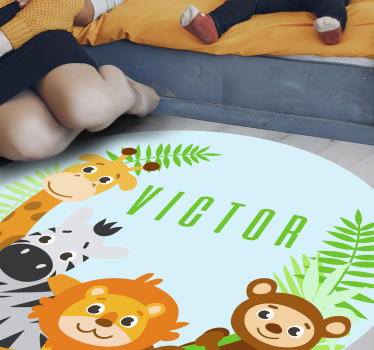 Animais personalizáveis tapete de vinil personalizado - TenStickers