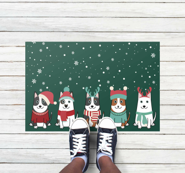 Autocolantes decorativos de Natal Cachorros de natal - TenStickers