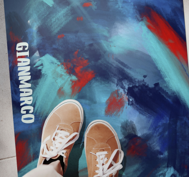 Cores e nome tapete de vinil juvenil - TenStickers