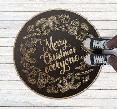 Feliz natal a todos tapete de natal - TenStickers
