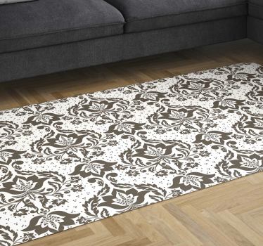 Flores ornamentais tapete de vinil vintage - TenStickers
