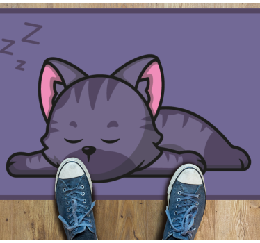 Gato fofo dormindo ícone dos desenhos animados ilustração tapete  - TenStickers