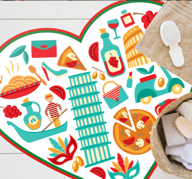 ícones mais famosos italianos tapetes contemporâneos - TenStickers