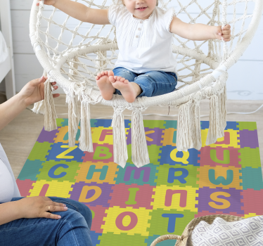 Imitação de borracha com letras tapete de bebê - TenStickers