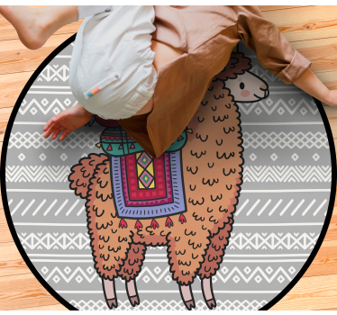 Lama com tapete de animais de decoração - TenStickers