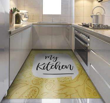 Meu tapete de flores da cozinha - TenStickers