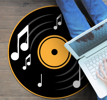 Notas musicais tapetes adolescentes para quartos - TenStickers