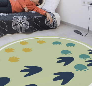 Pegadas de dinossauros tapete de bebê - TenStickers