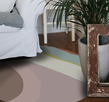 Piso de vinil mosaico de riscas multicoloridas - TenStickers
