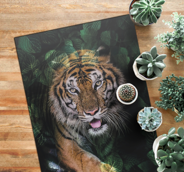 Selvageria de um tapete de vinil de quarto de tigre - TenStickers