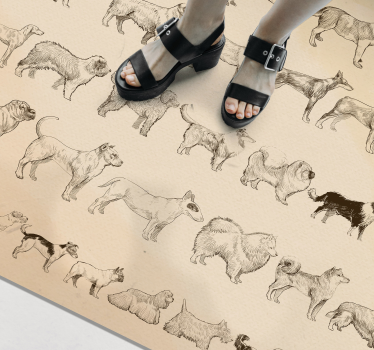 Tamanho cão tapete de vinil animal - TenStickers