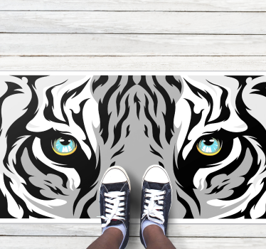 Tapete animal tigre de olhos azuis - TenStickers