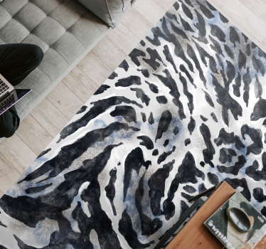 Tapete cinza zebra aquarela com estampa animal - TenStickers