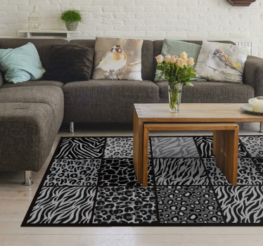 Tapete com diferentes estampas de animais - TenStickers