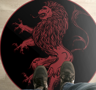 Tapete com estampa animal com desenho de leão antigo - TenStickers
