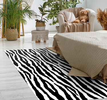 Tapete com estampa animal com riscas de zebra - TenStickers