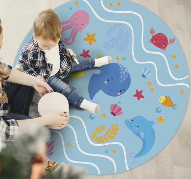 Tapete de animais marinhos divertidos - TenStickers