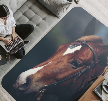 Tapete de animal com cabeça de cavalo - TenStickers