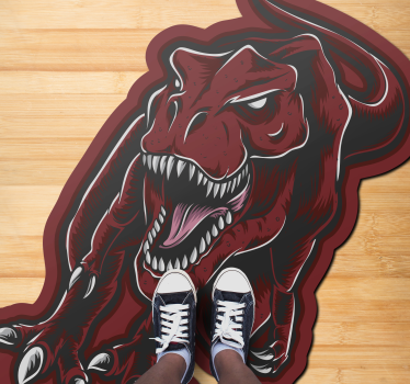 Tapete de animal com cara de t-rex assustador - TenStickers