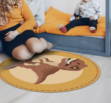 Tapete de animal de dinossauro laranja - TenStickers
