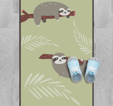 Tapete de animal preguiça relaxado - TenStickers