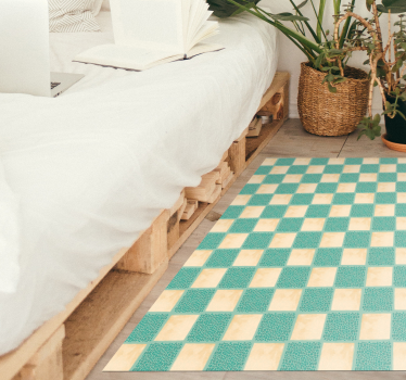 Tapete de área quadriculada piso de mosaico de vinil - TenStickers