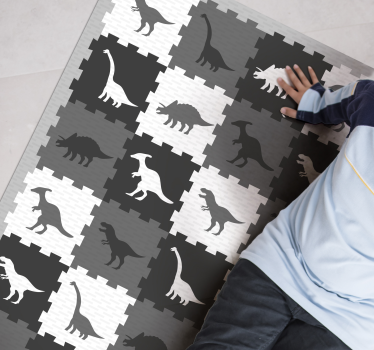Tapete de bebê cinza animal - TenStickers