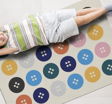 Tapete de bebê com botões coloridos - TenStickers