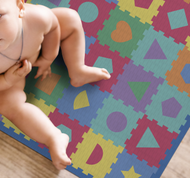 Tapete de bebê de imitação de borracha geométrica - TenStickers