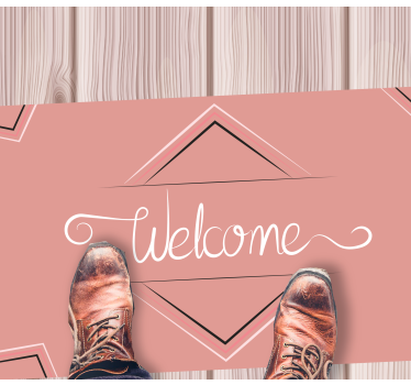 Tapete de entrada elegante com produtorosa bem-vindo - TenStickers