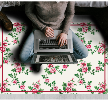 Tapete de flores estilo vintage floral botânico - TenStickers