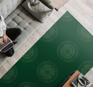 Tapete de mandala verde - TenStickers
