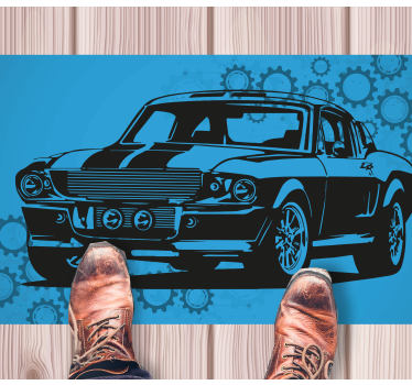 Tapete de sala de estar de muscle car lendário - TenStickers