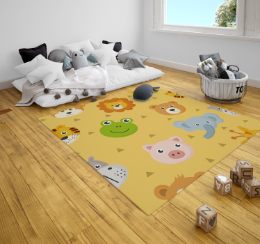 Tapete de vinil animais do jardim zoológico para bebés - TenStickers