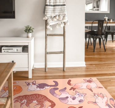 Tapete de vinil animal com cara de gato cinza - TenStickers