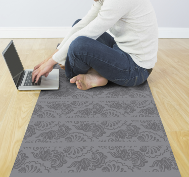 Tapete de vinil cinza ornamento subtil - TenStickers