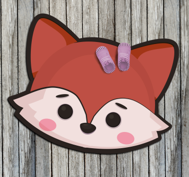 Tapete de vinil com cabeça de raposa tapete para animais infantil - TenStickers