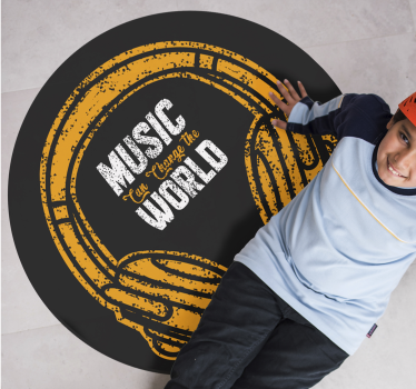 Tapete de vinil com frases Music changes the world - TenStickers
