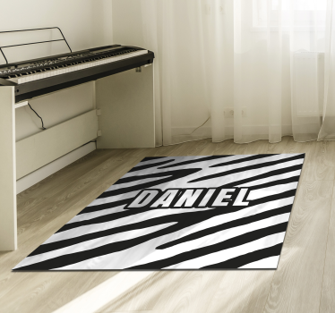 Tapete de vinil com nome padrão de zebra - TenStickers